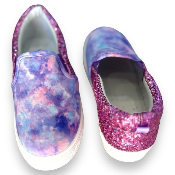 Bocca - Girls Slip on Sneakers Purple Sparkly Canvas Shoes Size 13 - NWOB - Picture 7 of 10
